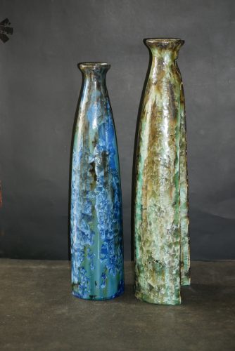 Couple de vases en grès 51cm