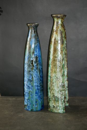 Couple de vases en grès 51cm