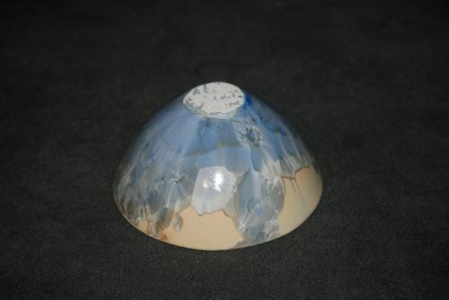 Petit Bol en porcelaine cristaux gris-bleu