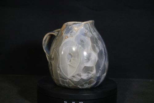 Petite carafe porcelaine gris-bleu 45cl