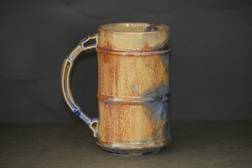 Chope à bière en porcelaine cristaux bleu intense nuit 60cl