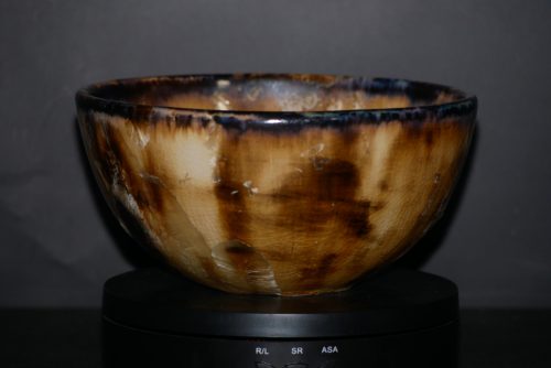 Grand bol en grès noir