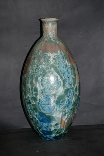 Amphore en porcelaine 53 cm turquoise