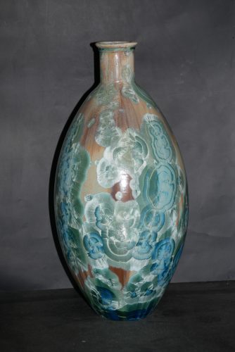 Amphore en porcelaine 53 cm turquoise
