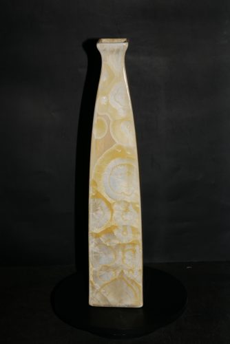 Vase carré porcelaine jaune soleil