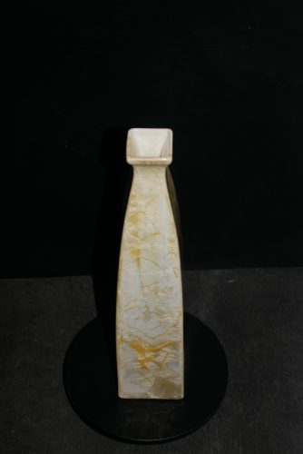 Vase carré porcelaine jaune soleil