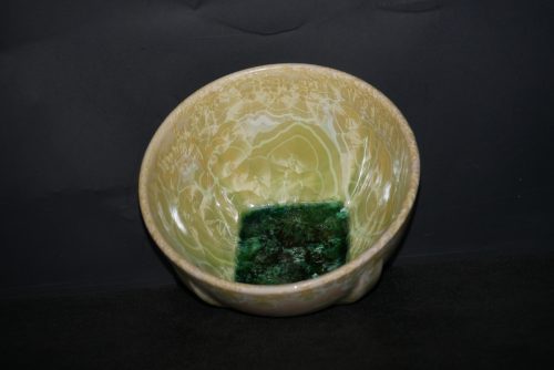 Grand bol en porcelaine vert-citron 9 cm