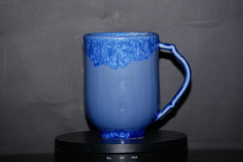 Grande tasse en porcelaine bleu de cobalt 35cl