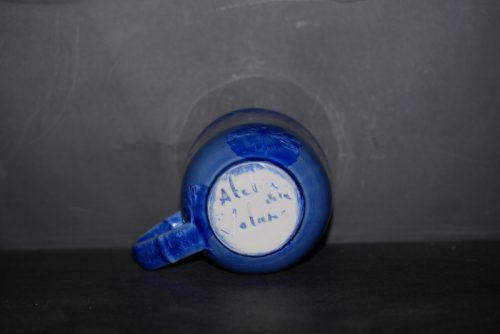 Grande tasse en porcelaine bleu de cobalt 35cl