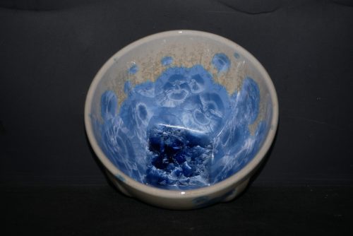 Grand bol en porcelaine cristaux bleu-ciel 9 cm